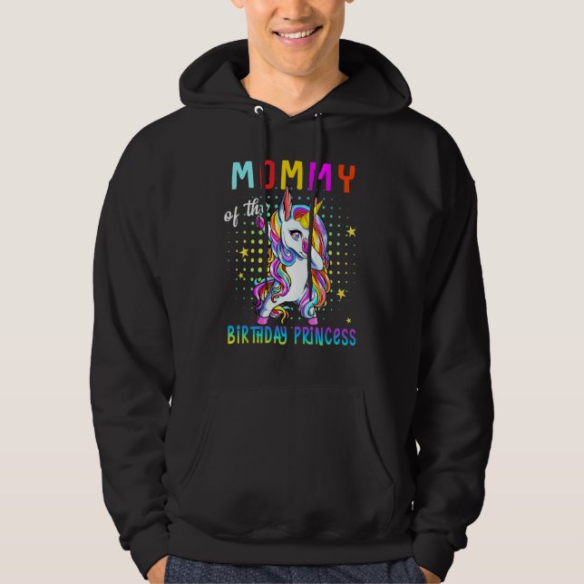 Veste À Capuche Maman De L'Anniversaire Princesse Fille Dabbing Un (Devant)