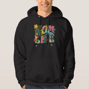 Veste À Capuche Maman La Vie Est La Meilleure Vie Florale Fleur Mè