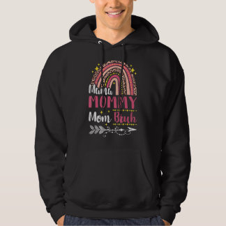 Veste À Capuche Maman Maman Maman Bruh Arc-En-Ciel Rose Léopard Ma