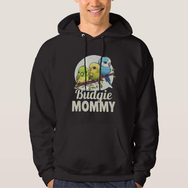 Veste À Capuche Maman Perruche Bouddhiste Perruche Oiseau 3 (Devant)