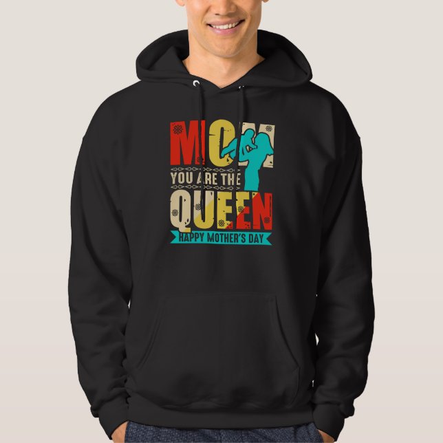 Veste À Capuche Maman Tu Es La Reine (Devant)