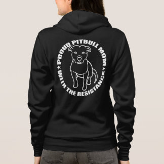 Veste À Capuche Mamans fières de Pitbull avec la résistance