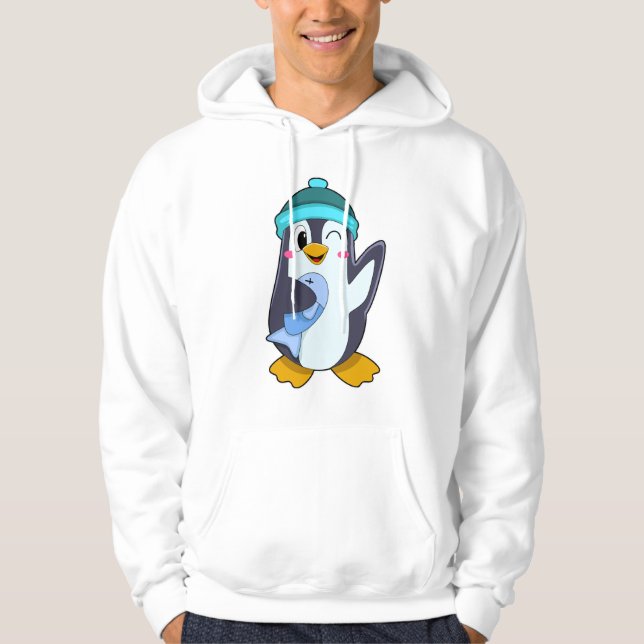 Veste À Capuche Manchot avec Poisson & Chapeau (Devant)