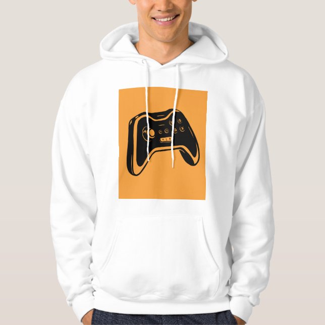 Veste À Capuche Manette de jeu audacieuse Minimal Art Gamer (Devant)