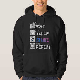 Veste À Capuche Manger Dormir Anime Répéter , Anime Manga comme Ca