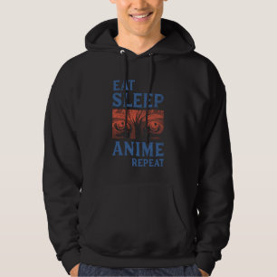 Veste À Capuche Manger Dormir Anime Répéter Drôle Kawaii Manga Ota