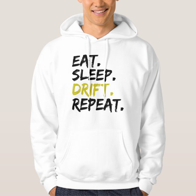 Veste À Capuche Manger Dormir Dériver Répéter - Dérive  (Devant)