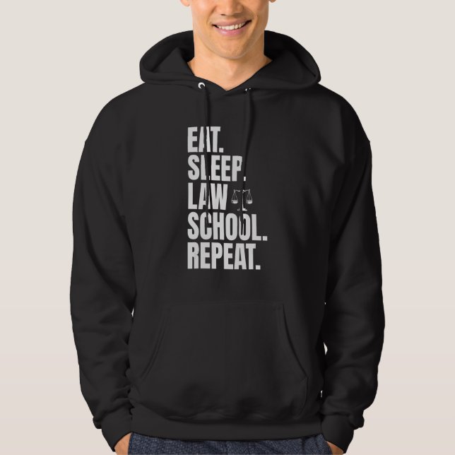 Veste À Capuche Manger Dormir Faculté de Droit Répéter Quotidienne (Devant)