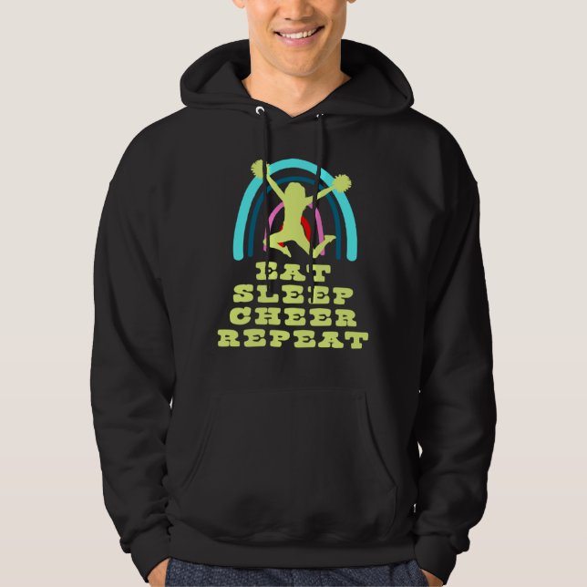 Veste À Capuche Manger Dormir Réjouir Répéter avec Boho Arc-en-cie (Devant)