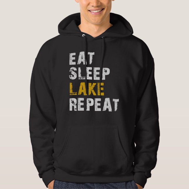Veste À Capuche manger le sommeil lac (Devant)