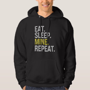 Veste À Capuche Mangez La Mine De Sommeil Répéter Pour Les Mineurs
