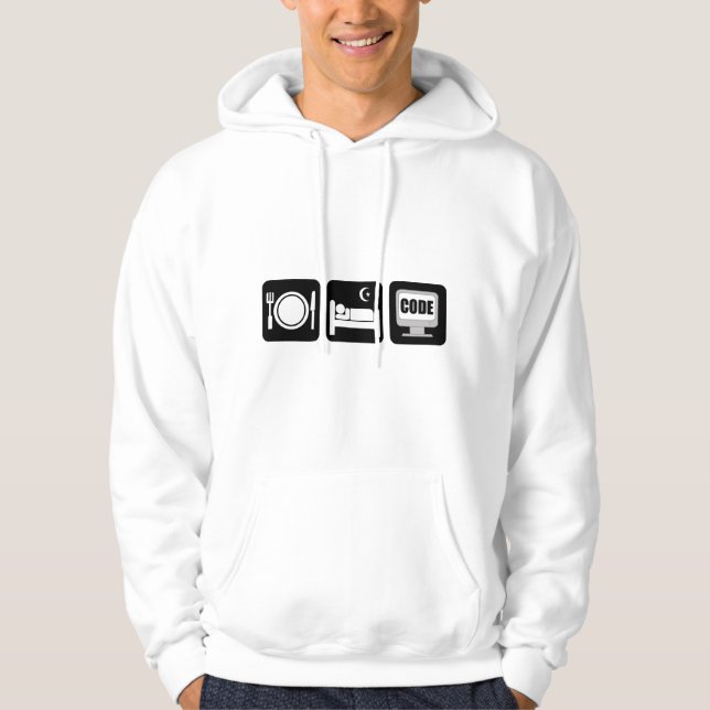 Veste À Capuche mangez le code de sommeil (Devant)