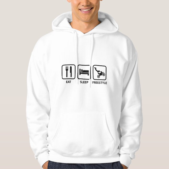 Veste À Capuche Mangez le sommeil libre (Devant)