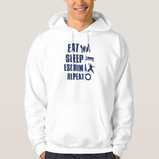 Veste À Capuche Mangez l'escrima de sommeil (Devant)