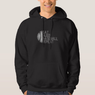 Veste À Capuche Mangez Sleep Baseball Répéter Baseball Joueur Funn