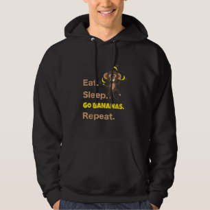 Veste À Capuche Mangez Sleep Go Bananes Répéter Drôle Mignonn