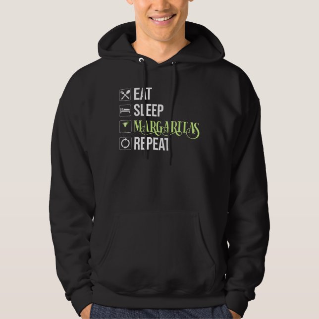 Veste À Capuche Mangez Sleep Margaritas Répéter (Devant)