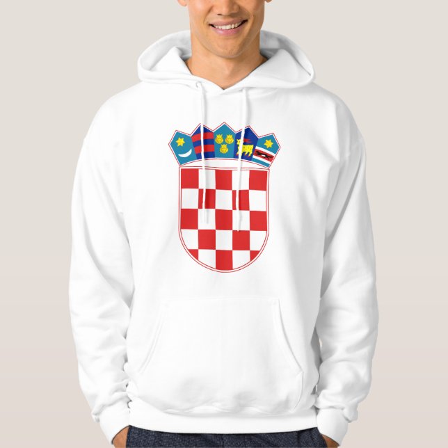 Veste À Capuche Manteau de la Croatie des bras heure Hrvatska (Devant)