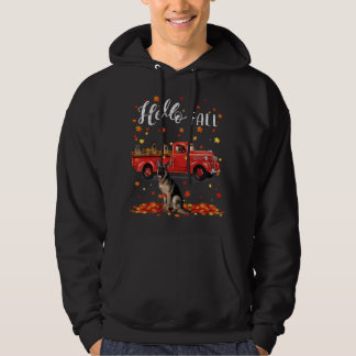 Veste À Capuche Maple German Shepherd Leaf Automne Automne Rouge T