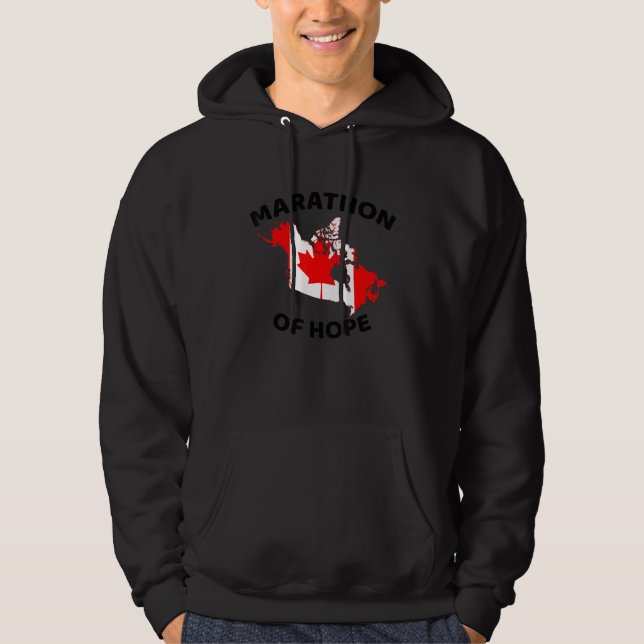 Veste À Capuche Marathon d'espoir Drapeau Canada Feuille d'érable  (Devant)