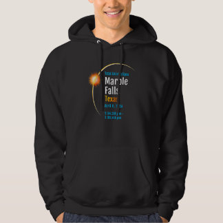 Veste À Capuche Marbre Falls Texas Tx Éclipse Solaire Totale 2024