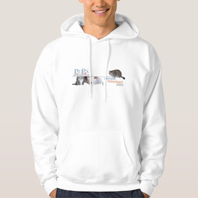 Veste À Capuche Marchandise de logo de PUPs avec des chats (Devant)