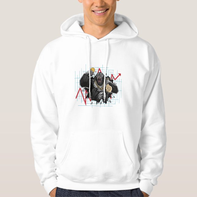 Veste À Capuche Marché Crypto Bitcoin (Devant)