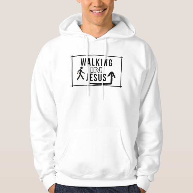 Veste À Capuche marcher dans le sweat-shirt de Jésus (Devant)