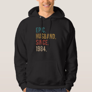 Veste À Capuche Mari épopé depuis 1984 38e anniversaire de Mariage