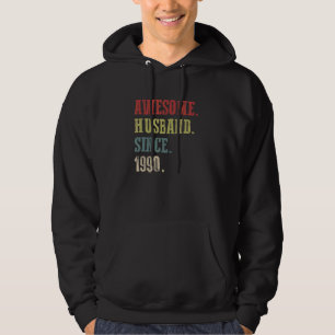 Veste À Capuche Mari génial depuis 1990 32 Mariage anniversaire
