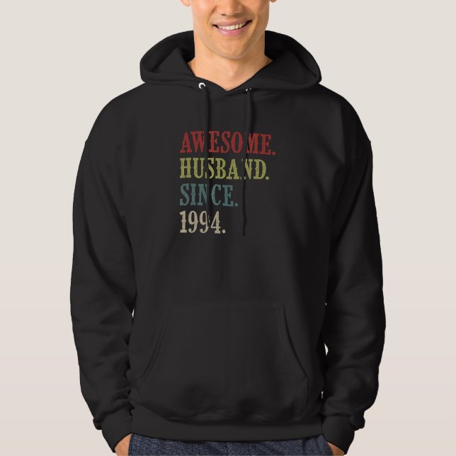 Veste À Capuche Mari génial depuis 1994 28 Mariage anniversaire (Devant)