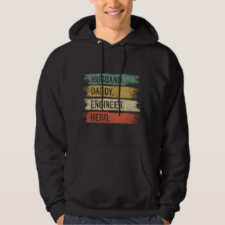 Veste À Capuche Mari Papa Ingénieur Héros Drôle Ingénierie