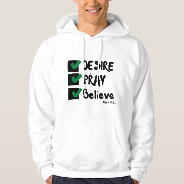 Veste À Capuche Mark 11:24 KJV Bible Ecriture Homme (Devant)
