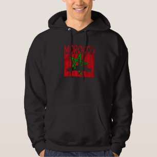 Veste À Capuche Maroc Vintage  J'aime carte du Maroc Maroc Footbal