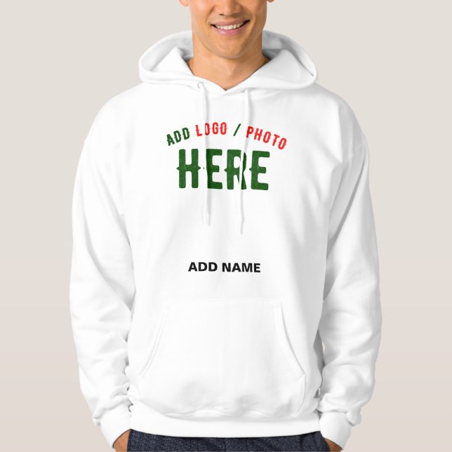 VESTE À CAPUCHE MARQUE BLANCHE MODERNE ET PERSONNALISABLE VÉRIFIÉE (Devant)