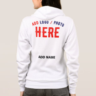 VESTE À CAPUCHE MARQUE BLANCHE MODERNE ET PERSONNALISABLE VÉRIFIÉE