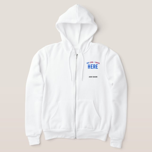 VESTE À CAPUCHE MARQUE BLANCHE MODERNE ET PERSONNALISABLE VÉRIFIÉE (Poser)