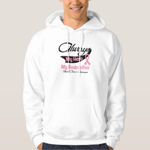 Veste À Capuche Marraine - toujours mon héros - cancer du sein
