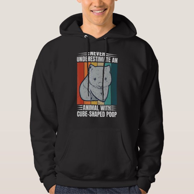Veste À Capuche Marsupial Wombat Pour Un Nerd Wombat (Devant)