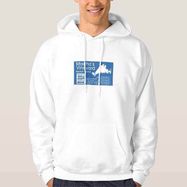 Veste À Capuche Marthas Vineyard Beach Permit 2024 (Devant)