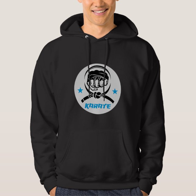 Veste À Capuche Martial Arts Karate Black Belt (Devant)