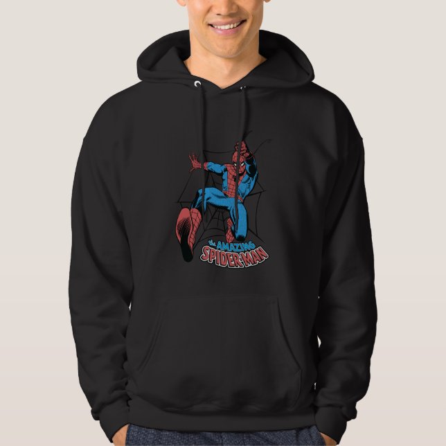 Veste À Capuche Marvel Comics Spider-Man Balançant sur sa Toile (Devant)