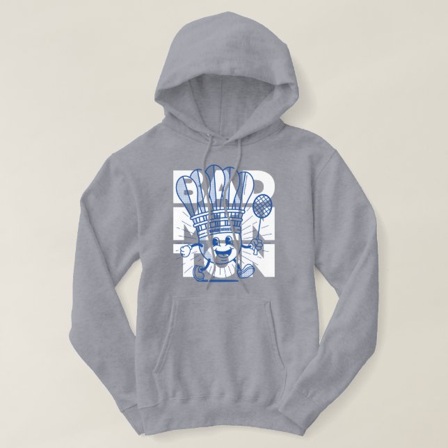 Veste À Capuche Mascotte de Badminton SURIMPRESSION (Design devant)