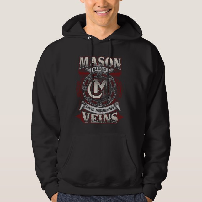 Veste À Capuche Mason Nom De Famille, Traverse Mes Veines (Devant)