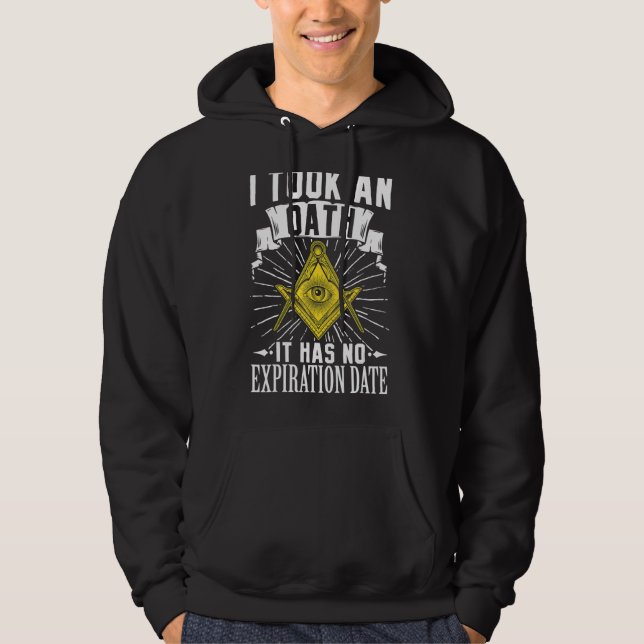 Veste À Capuche Masonic Freemasono Fraternal Carré Compass I Too (Devant)