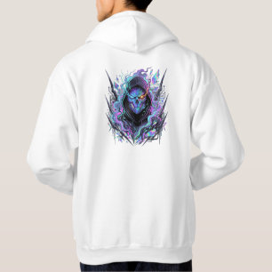 Veste À Capuche Masque Cyber Psycho   Graphisme néon cyberpunk fut