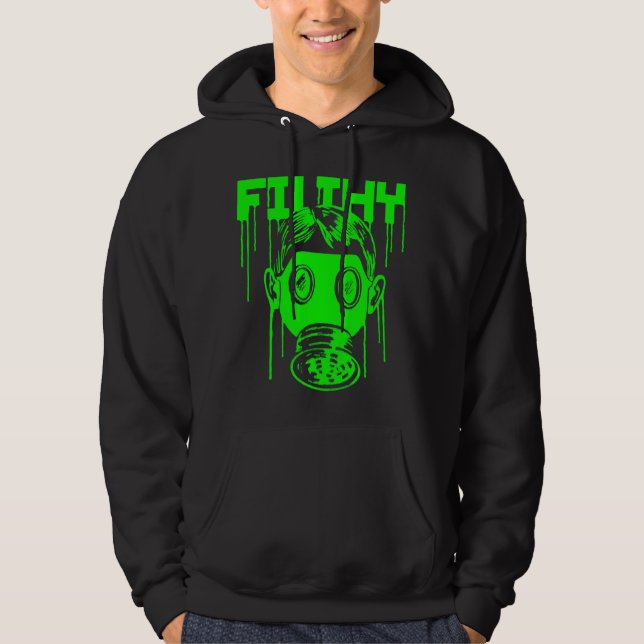 Veste À Capuche Masque de gaz dégoûtant de Dubstep (Devant)