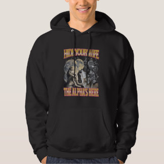 Veste À Capuche Masquer Votre Femme L'Alpha Est Ici Drôle Werewolf