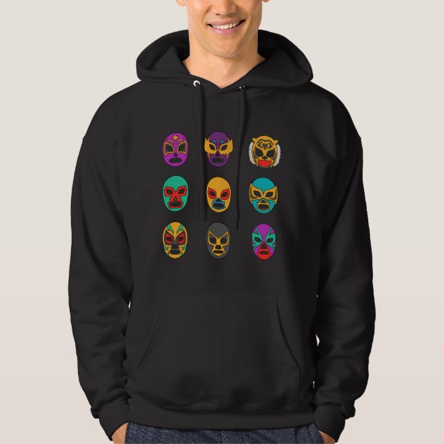 Veste À Capuche Masques de Légendes - Retro Lucha Libre (Devant)