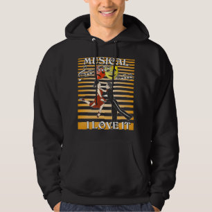 VESTE À CAPUCHE MASQUES MUSICAUX QUE JE L'AIME